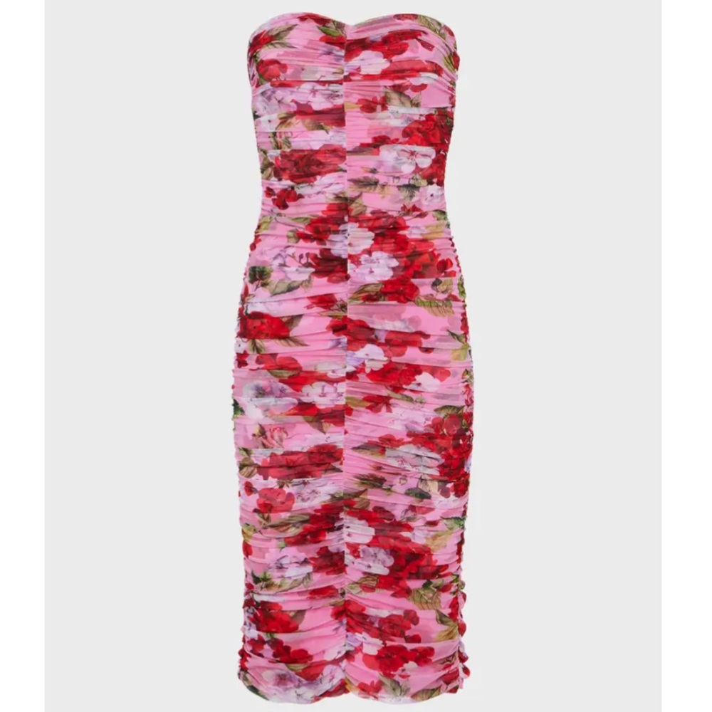 L'Agence Floral Caprice Strapless Midi Dress (0) - Picture 5 of 10